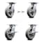 Service Caster 8 Inch Thermoplastic Rubber Swivel Caster Swivel Locks 2 Brakes SCC, 2PK SCC-35S820-TPRRD-BSL-2-SLB-2 - alternate 1